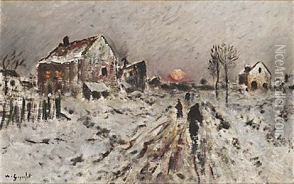 Vinterlandskap Oil Painting - Wilhelm von Gegerfelt