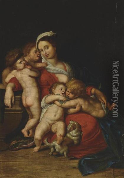 Charity Oil Painting - Peter Paul Rubens