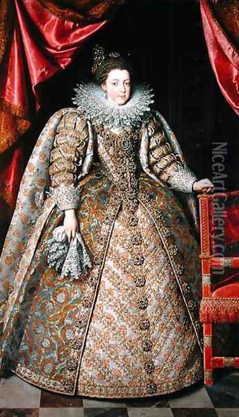 Portrait of Elisabeth of France 1602-44 1615 Oil Painting - Frans Pourbus the younger