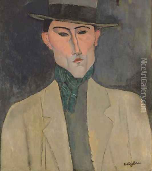 Homme au chapeau Oil Painting - Amedeo Modigliani