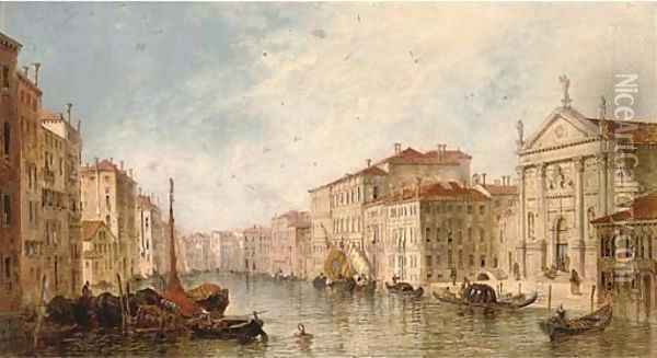 On the Grand Canal, Venice Oil Painting - William Meadows