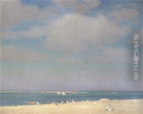 The Beach At Chatham Oil Painting - William McGregor Paxton