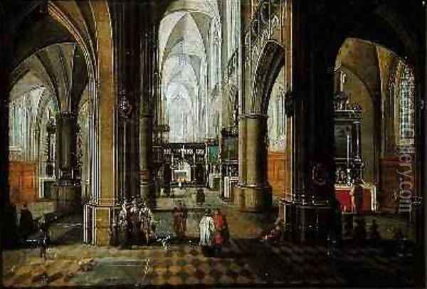 Interior of a Church Oil Painting - Pieter the Elder Neefs