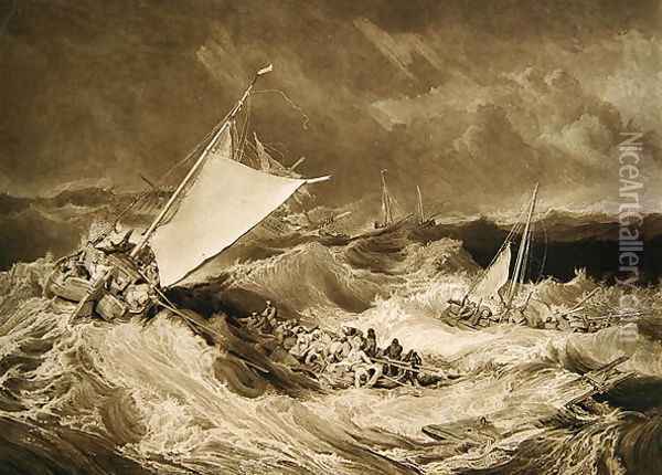 A Shipwreck, 1806 Oil Painting - Charles Turner