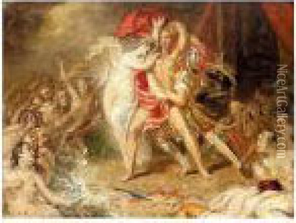 Ulysses And The Syrens Oil Painting - Thomas Stothard