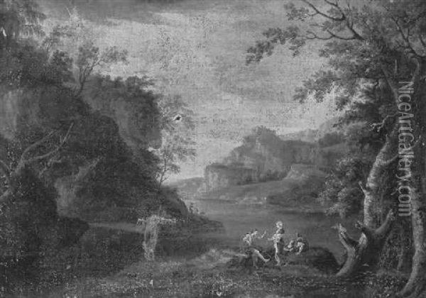 Orpheus In Landscape Oil Painting - Gaspard Dughet