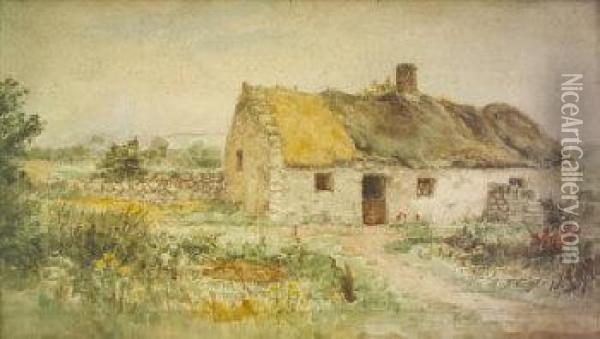 A Cottage Oil Painting - Alexander Williams