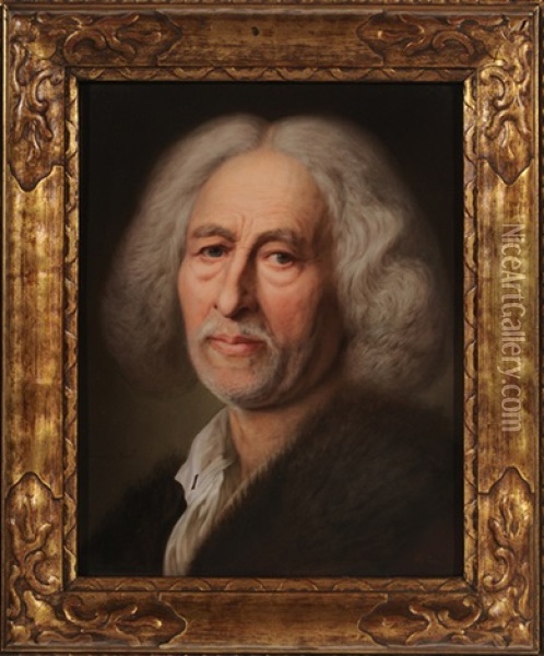 Portrait Of An Older Man Oil Painting - Balthazar Denner