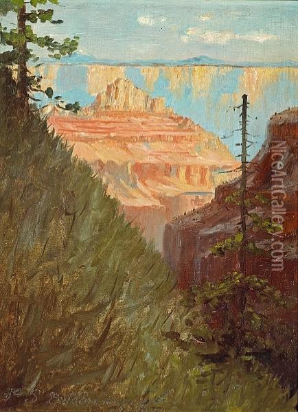 Grand Canyon Oil Painting - Frederick Samuel Dellenbaugh