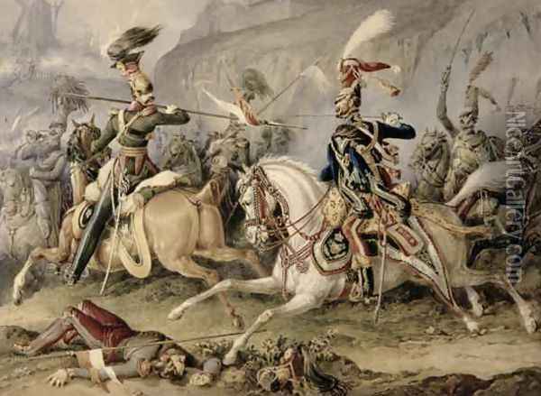 The Cavalry Battle Oil Painting - William Heath