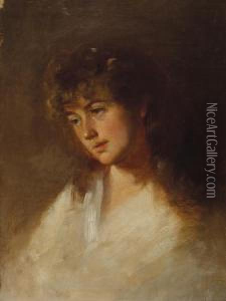 Portrait Of Louisa Ann Wilkinson Oil Painting - Tudor St George Trucker