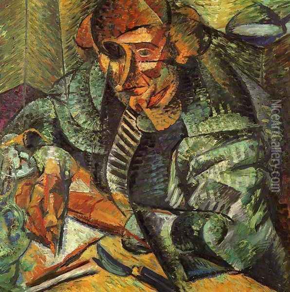 L'antigrazioso Oil Painting - Umberto Boccioni