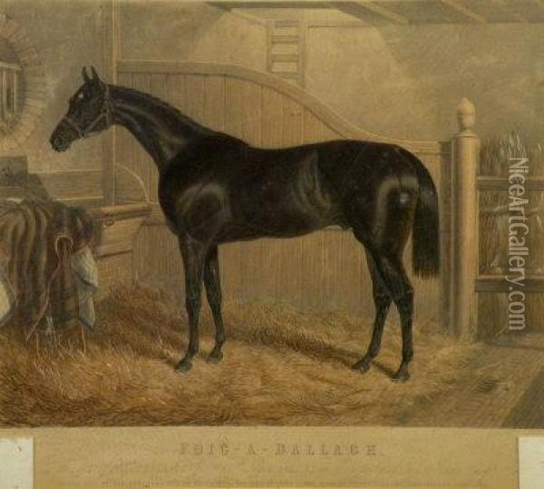 Foig-a-ballagh Winner Of The Doncaster Great St. Leger Oil Painting - John Frederick Herring Snr