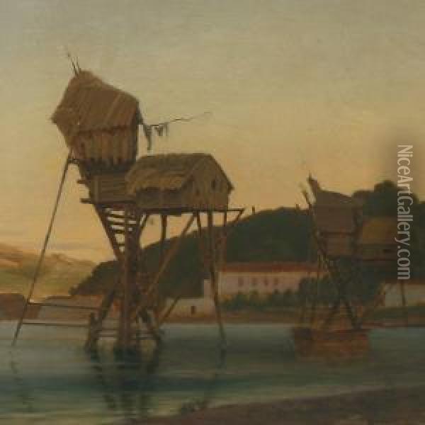 Coastal Scenery In Theneighborhood Of Smyrna Oil Painting - Anton Melbye