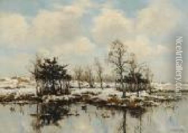 Landscape Oil Painting - Berend Jan, Barand Brouwer