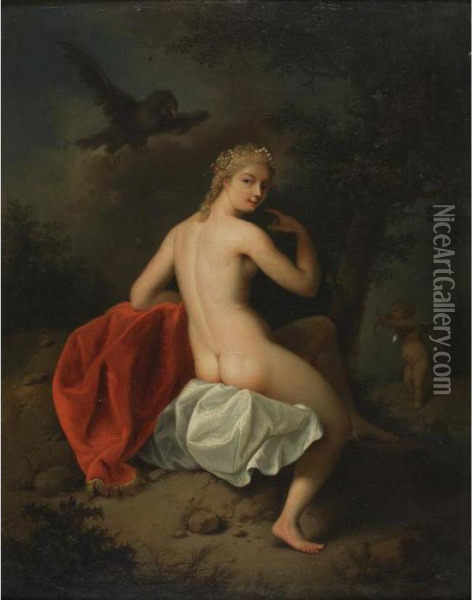Venus And Cupid Oil Painting - Aubin Vouet