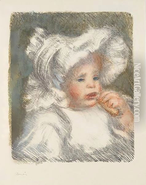 L'Enfant Au Biscuit (Jean Renoir) Oil Painting - Pierre Auguste Renoir