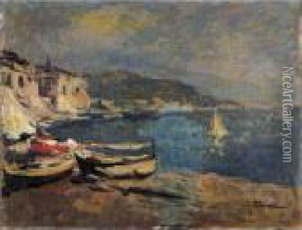 Riviera Di Pegli Oil Painting - Achille Cattaneo