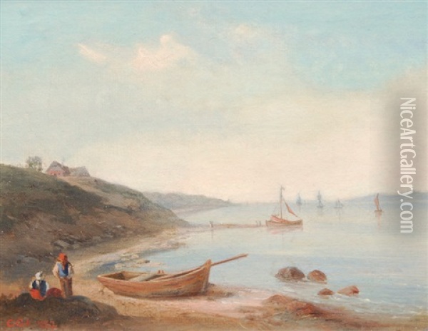 The River Elbe At Blankenese Oil Painting - Cornelius Gurlitt