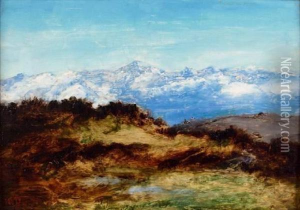 Chaine Des Pyrenees, Pic Du Midi-de-bigorre Oil Painting - Narcisse-Virgile D Az De La Pena