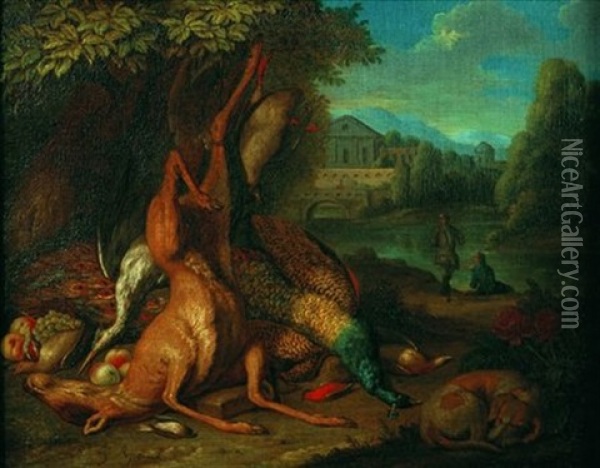 Nature Morte Au Trophee De Chasse Oil Painting - Gerard Rysbraeck