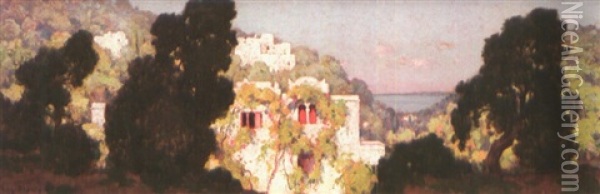 Les Jardins De La Villa Mauresque Oil Painting - Eugene Deshayes
