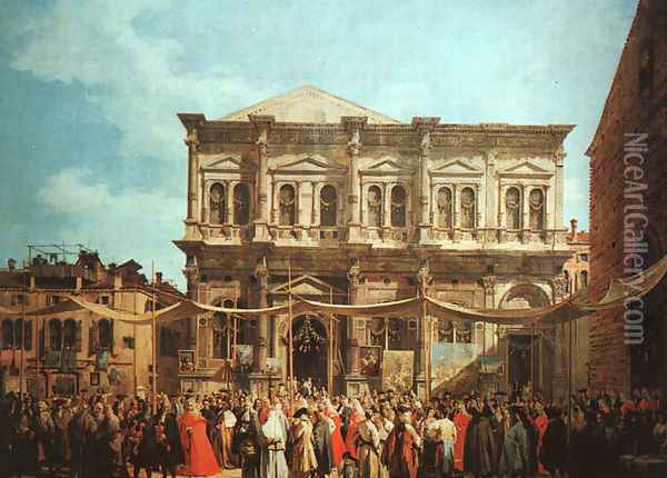 The Feast Day Of St Roch Oil Painting - (Giovanni Antonio Canal) Canaletto