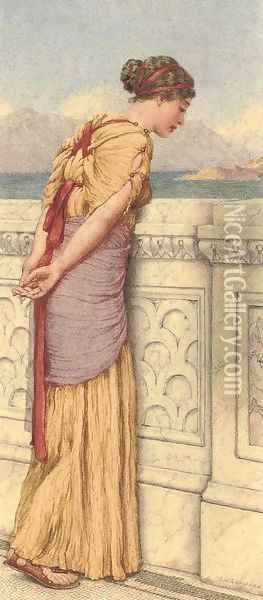 Tender Thoughts 2 Oil Painting - John William Godward