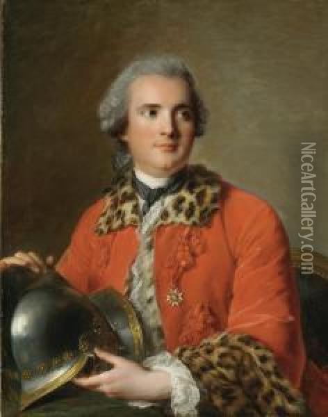 Portrait Of Jean Victor De Rochechouart Oil Painting - Jean-Marc Nattier