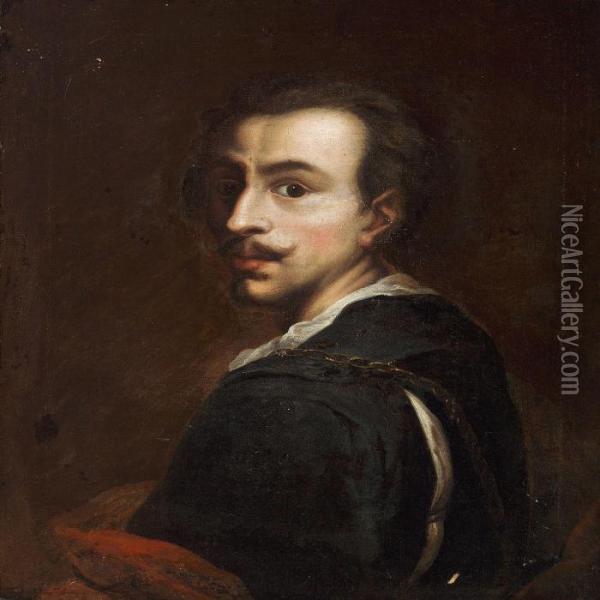 A Self-portrait Of The Flemish Painter Anthony Van Dyck Oil Painting - Sir Anthony Van Dyck