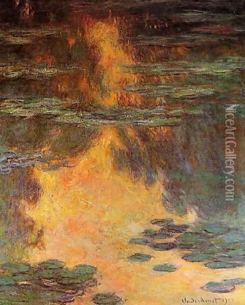 Water Lilies24 Oil Painting - Claude Oscar Monet