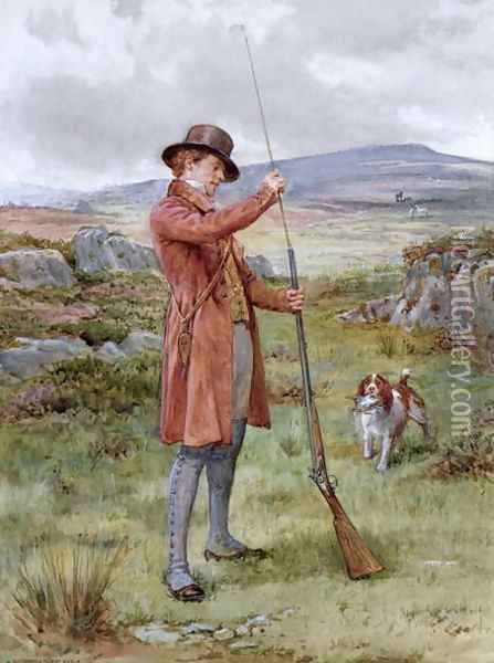 Loading the Gun Oil Painting - George Goodwin Kilburne