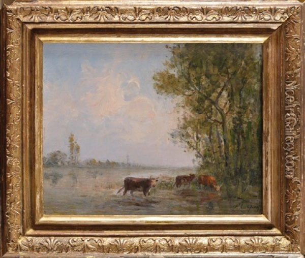 Les Bords Du Loiret Oil Painting - Albert Charpin