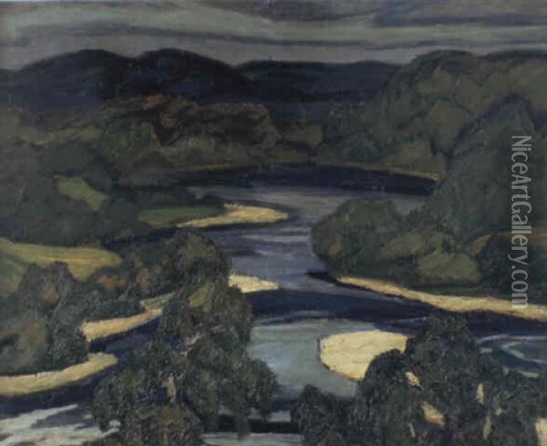 Sommarnatt I Nasaker Oil Painting - Helmer Osslund