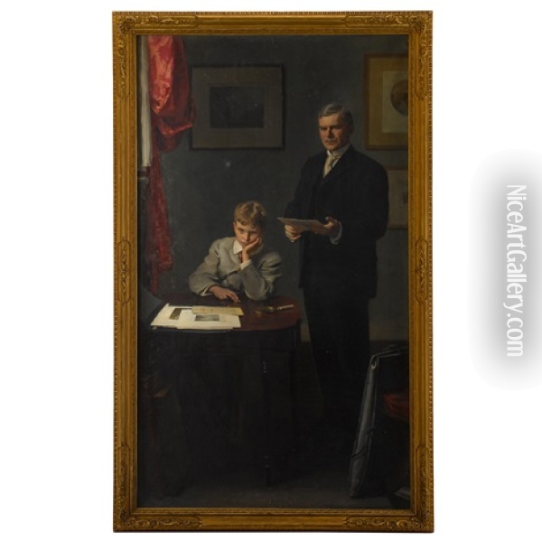 John Frederick Lewis And Son, Alfred Baker Lewis Oil Painting - Cecilia Beaux
