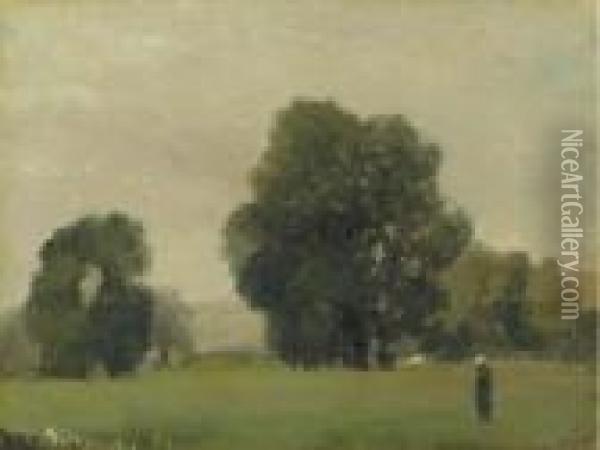Prairies De La Roche-guyon Oil Painting - Camille Pissarro
