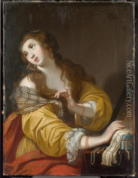 Bildnis Der Heiligen Magdalena Oil Painting - Jacob Adriaensz de Backer