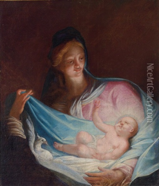 Madonna Mit Kind Oil Painting - Franz I Sigrist