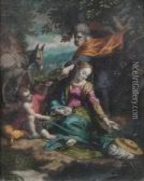 The Rest On The Flight Into Egypt Oil Painting - Federico Fiori Barocci