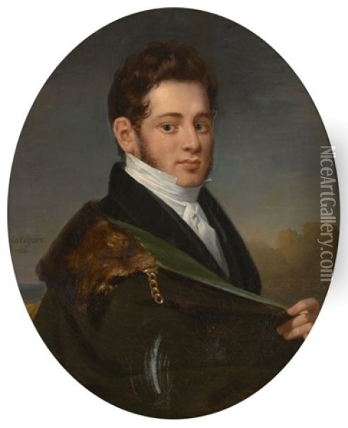 Portrait Presume De Joseph Perron, Au Manteau, De Trois-quarts Oil Painting - Robert Jacques Francois Faust Lefevre