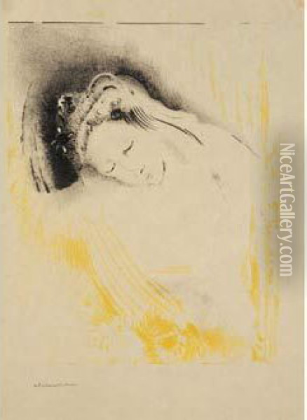 La Sulamite. 1897. Oil Painting - Odilon Redon