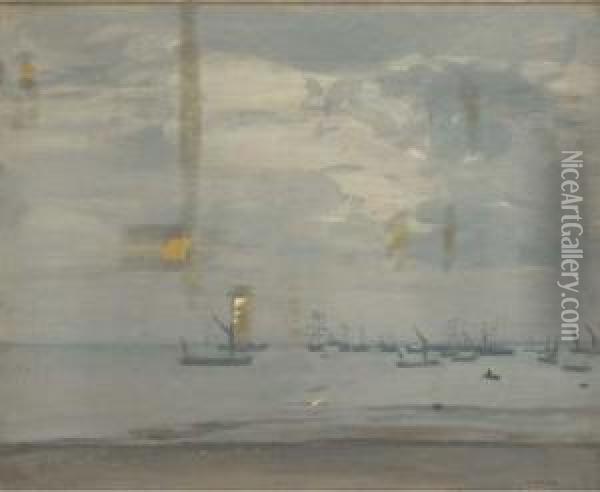 Mouth Of The Thames Oil Painting - Henry Bishop