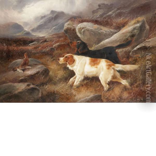 Highland Hunters Oil Painting - John Gifford
