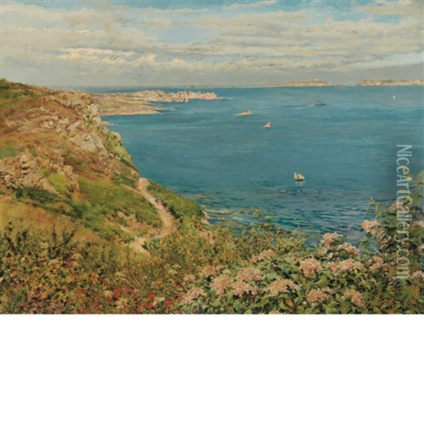 Coastal View Oil Painting - Ferdinand Joseph Gueldry