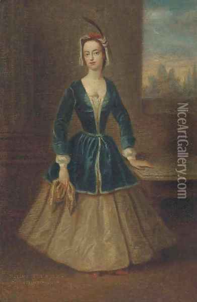 Portrait of Selina Shirley (1707-1791) Oil Painting - Charles Philips