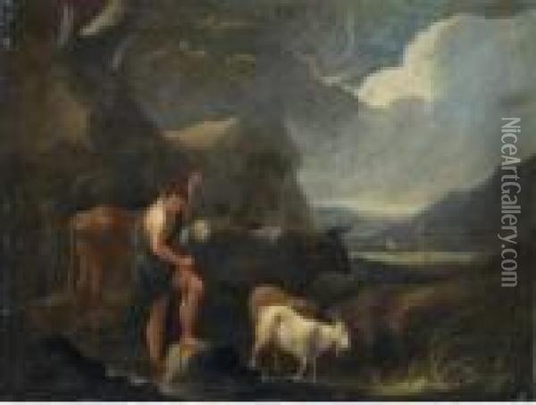 Scena Pastorale Oil Painting - Pieter the Younger Mulier
