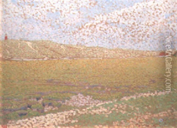 Landscape Near Zoutelande Oil Painting - Ferdinand Hart Nibbrig