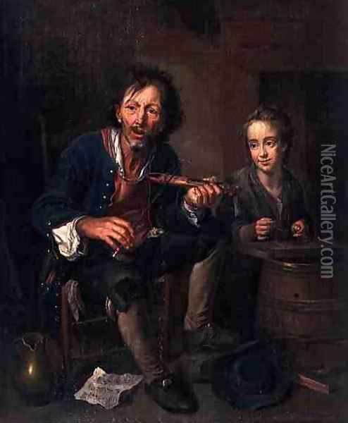 The Musicians Oil Painting - Johann Franz von der Schlichten