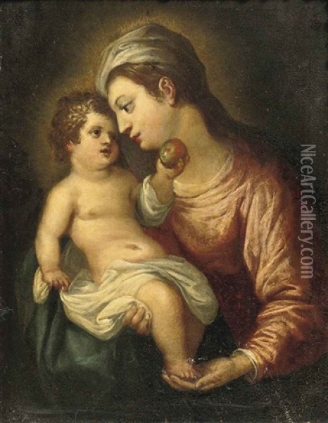 The Virgin And Child Oil Painting - Hendrik van Balen the Elder