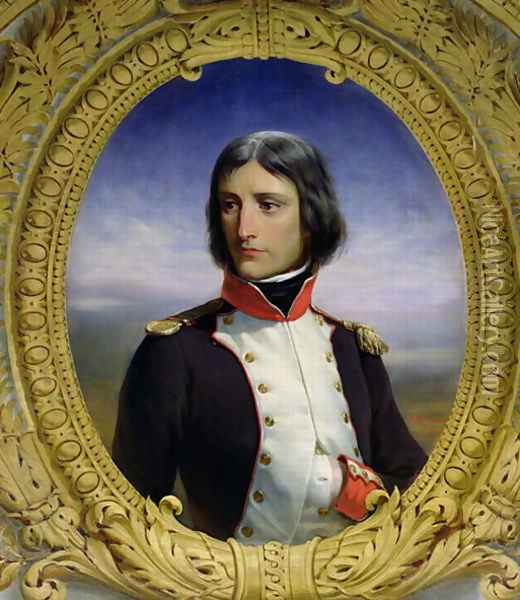 Napoleon Bonaparte 1769-1821 as Lieutenant Colonel of the 1st Battalion of Corsica, 1834 Oil Painting - Felix Philippoteaux